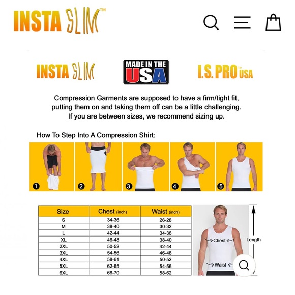 Men’s Insta Slim Compression Muscle Tank - Picture 5 of 6